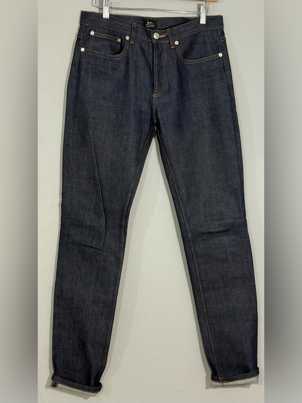 A.P.C. Petit Standard Jean Droit Étroit Selvedge Jeans Mens 30 Dark Wash LNWOT